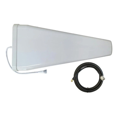 Powertec 4G-5G Wideband LPDA Antenna, 698 to 4000 MHz, N Female, PTL-240 Coaxial Cable N Male to SMA Male, 10m