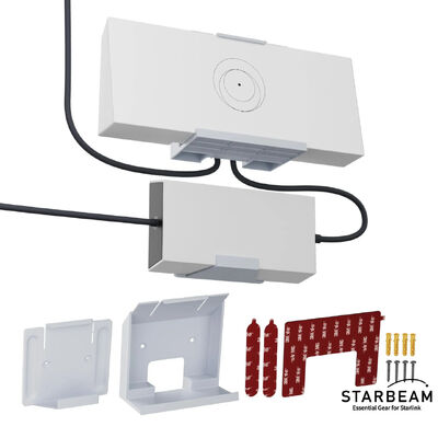STARBEAM Starlink Gen 3 Router &amp; Power Supply Wall Mount Kit  Adhesive Mount