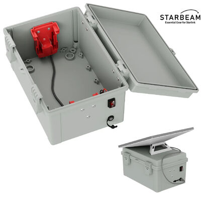 STARBEAM Starlink Mini Dual Milwaukee 18V/20V Battery Adapter Box with DC Plug &amp; Switch