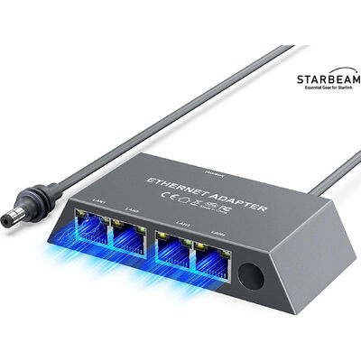 STARBEAM Starlink 4 Port Gigabit Ethernet Adapter for Mini/Gen3 Standard