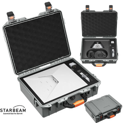 STARBEAM Starlink Mini Hard Protective Travel Case with Storage - Grey