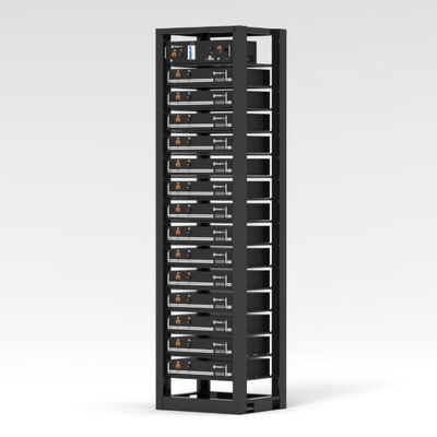 Pylontech Black Indoor Open Cabinet HV Rack for up to 15 x H48050 or 15 x US2000 Series 19&quot; Units
