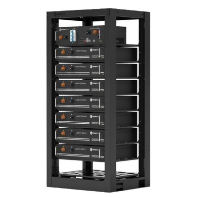 Pylontech Black Indoor Open Cabinet HV Rack for up to 8 x H48074 or 8 x US3000C/UP25000 Series 19&quot; Units