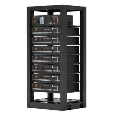 Pylontech Black Indoor Open Cabinet HV Rack for up to 8 x H48074 or 8 x US3000C/UP25000 Series 19" Units