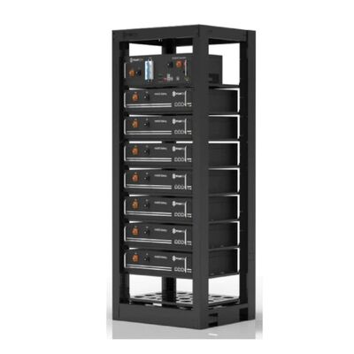 Pylontech Black Indoor Open Cabinet HV Rack for up to 7 x H48050 or 7 x US2000 Series 19&quot; Units