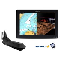 Raymarine AXIOM 12 RV, Multi-function 12" Display with integrated RealVision 3D,600W Sonar with RV-100 transducer and Australia/NZ Navionics+ Chart
