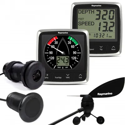 Raymarine i50 Tridata & i60 Wind Pack with ST800 Speed, P319 Depth and Short Arm Wind Transducers