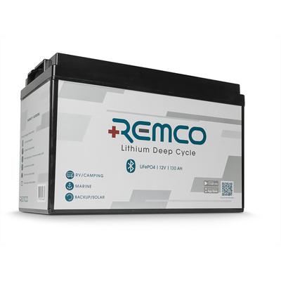 Remco Lithium Deep Cycle LiFePO4 12V 130AH LFP Battery with Bluetooth