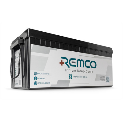 Remco Lithium Deep Cycle LiFePO4 12V 200AH LFP Battery with Bluetooth