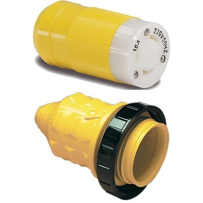 Marinco Female Shore Power Connector with Weatherproof Cover