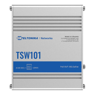 Teltonika TSW101 Industrial Unmanaged PoE+ for Transportation