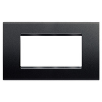 Veco Cover Plate Bezel 4 Pos. Euroliving - Bticino Living Light Anthracite LNA4804AR