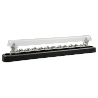 Victron Stainless Steel Busbar 150A 2 Pole 20x #8-32 Screw Terminals with Cover