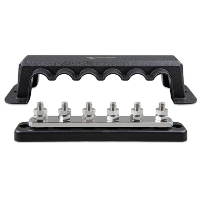 Victron Stainless Steel Busbar 250A 6 High Current Terminals with ABS Cover