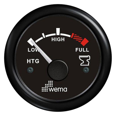 Wema Waste Gauge with Black bezel 240-30 Ohm