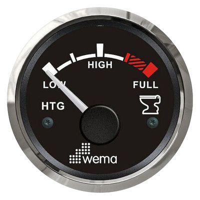 Wema Waste Gauge with Stainless Steel bezel 240-30 Ohm