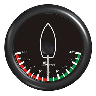 Wema Rudder Angle Indicator 40°/0/40° with Black Bezel 85mm