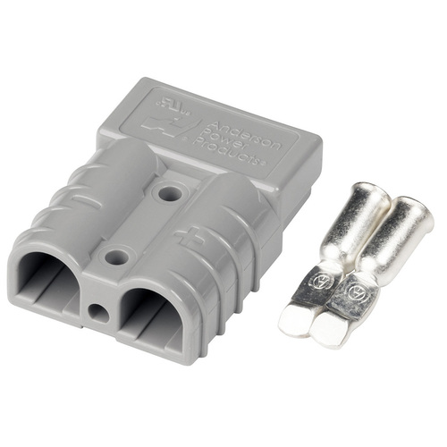Anderson Connector Grey 50A Plug Kit with 6AWG Contacts Genuine SB50