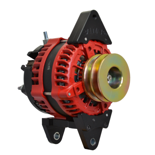Balmar Alternator, AT Series, 200a, 12v, Dual Foot, 3.15 inch, Dual Pulley, Isolated Ground