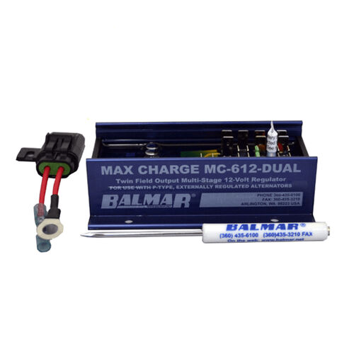 Balmar Regulator, Dual MC612 Multi-Stage, 12v, w/o Harnesses