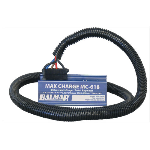 Balmar Regulator, MC618 Multi-Stage, 12v, w/Harness (Clamshell)