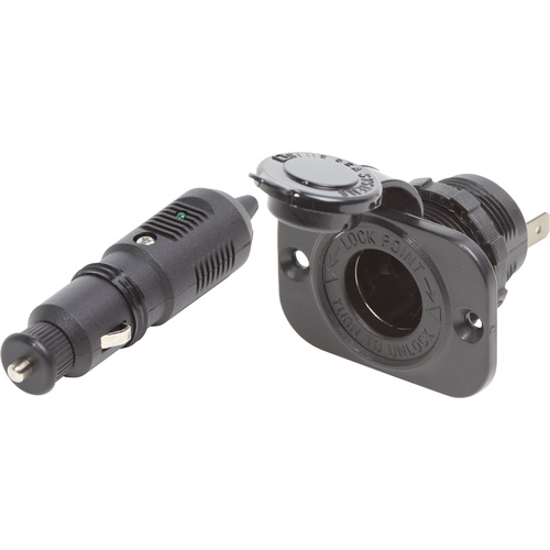 Blue Sea 12VDC Cigarette Plug with Dash Socket 1010/1011