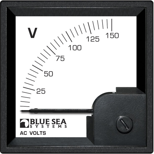 Blue Sea DIN Volt Meter AC 0–150V - Discontinued
