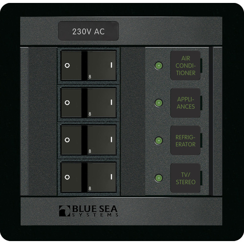 Blue Sea Panel 360 230VAC 4pos FR