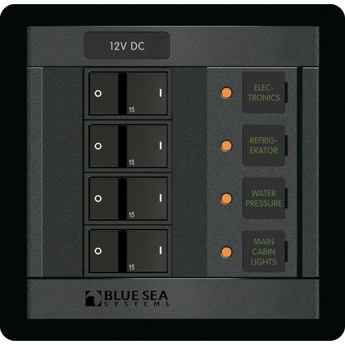 Blue Sea Panel 360 12VDC 4pos FR
