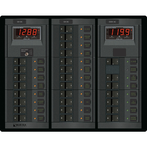 Blue Sea Panel 360 230VAC8p/12VDC20p DMMs FR