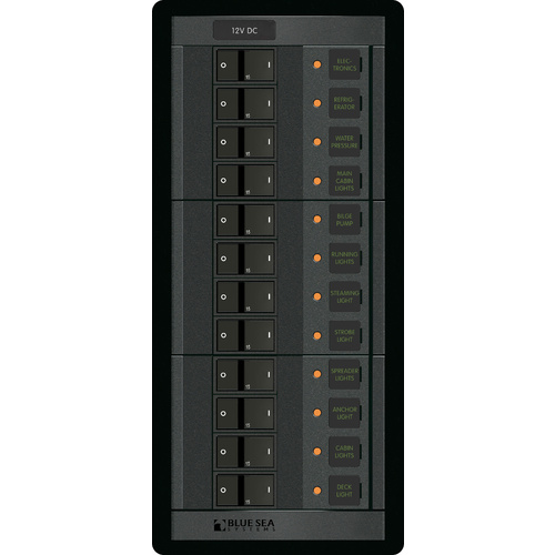 Blue Sea Panel 360 12VDC 12pos FR V