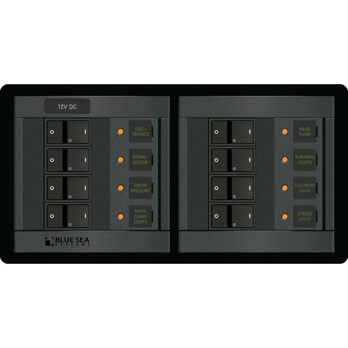 Blue Sea 360 Panel 12 Volt DC 8 Position