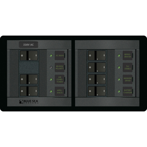 Blue Sea Panel 360 230VAC 66 Position w/Main FR H