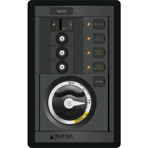 Blue Sea Panel 360 DC M Dual Main+3pos CLB V