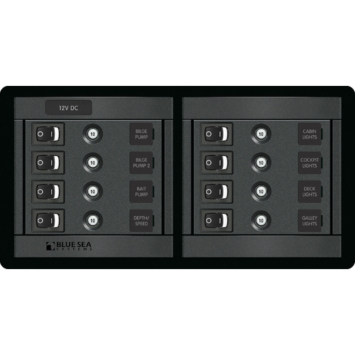 Blue Sea Panel 360 DC 8 Position Switch CLB Horizontal