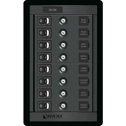 Blue Sea Panel 360 DC 8 Position Switch CLB Vertical