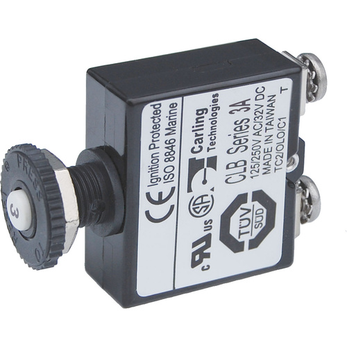 Blue Sea Circuit Breaker Push Button Screw Terminal 3A