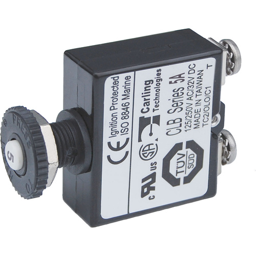 Blue Sea Circuit Breaker Push Button Screw Terminal 5A