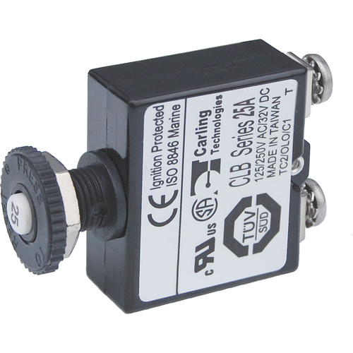 Blue Sea Circuit Breaker Push Button Screw Terminal 25A