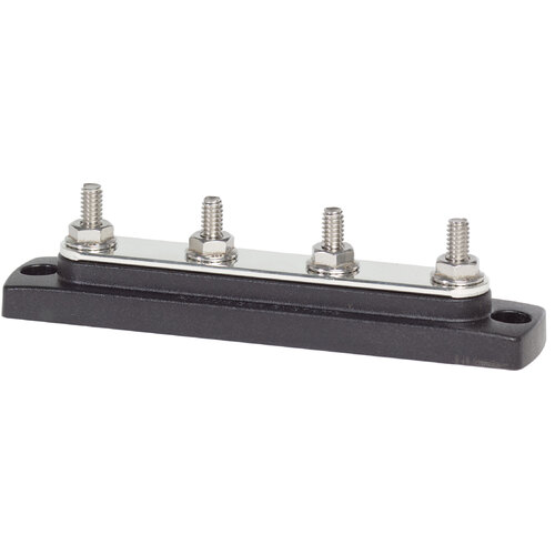 Blue Sea BusBar - 150A 4 Stud Common Busbar - Four 1/4"-20 Studs