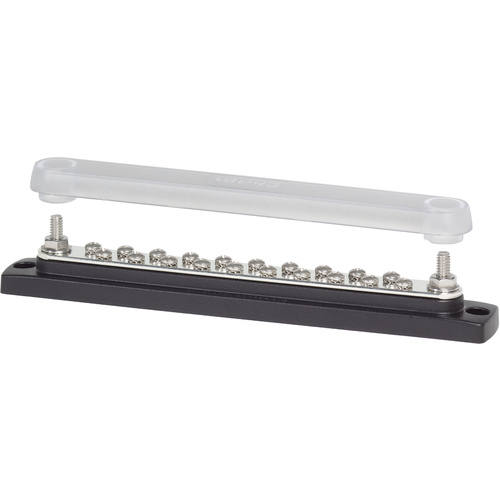 Blue Sea BusBar - 150A 20 Gang Common Busbar with Cover - 20x #8-32 Screw
