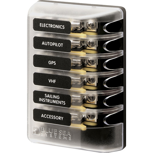 Blue Sea Fuse Block 3AG 6 Circuits