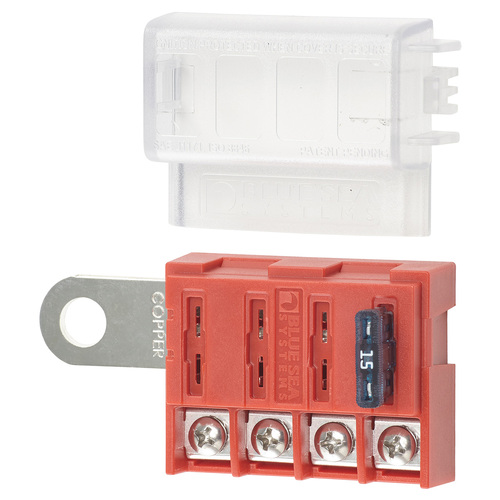 Blue Sea Fuse Block ST Blade Fuse 4 Circuit Battery Terminal