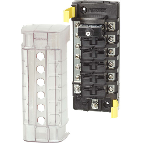 Blue Sea ST CLB Circuit Breaker Block - 6 Position with Negative Bus