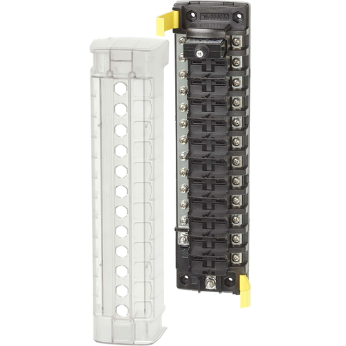 Blue Sea ST Circuit Breaker Block - 12 Position with Negative Bus