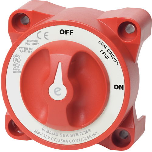 Blue Sea 5510e e-Series Dual Circuit Battery Isolator Switch