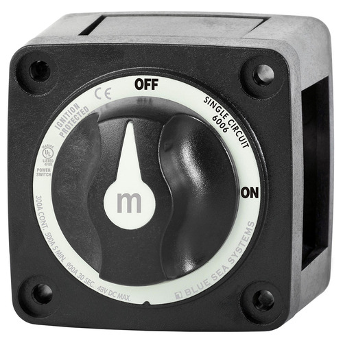 Blue Sea 6006 m-Series Mini Selector Battery Isolator Switch - ON-OFF - Black