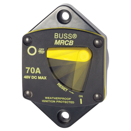 Blue Sea 187 Series Circuit Breaker - Panel Mount 70A