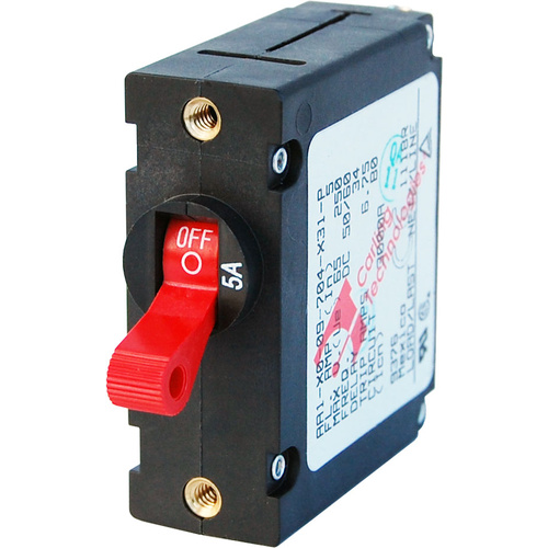 Blue Sea Circuit Breaker AA1Toggle 5A Red