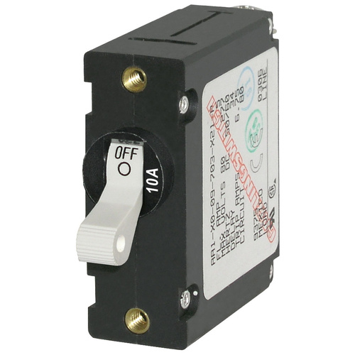 Blue Sea Circuit Breaker A-Series Toggle 1 Pole 10A White